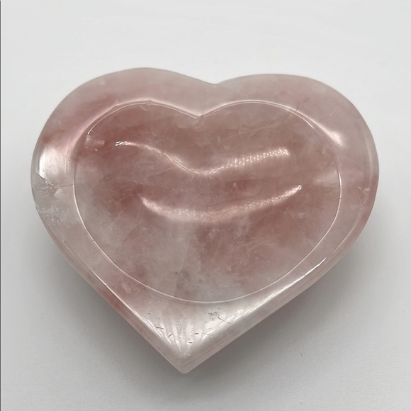 Other - Rose Quartz Heart-Shaped Bowl